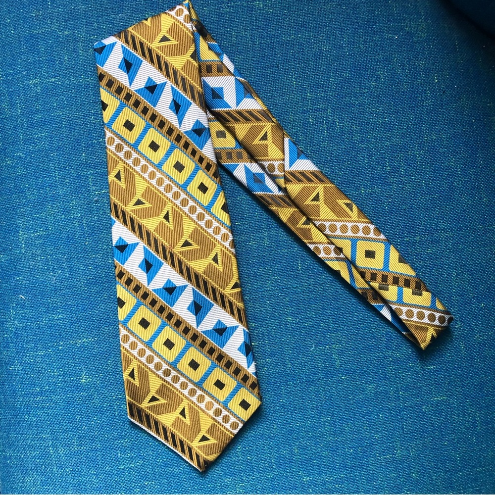 Vtg Colorful Op Art Tie